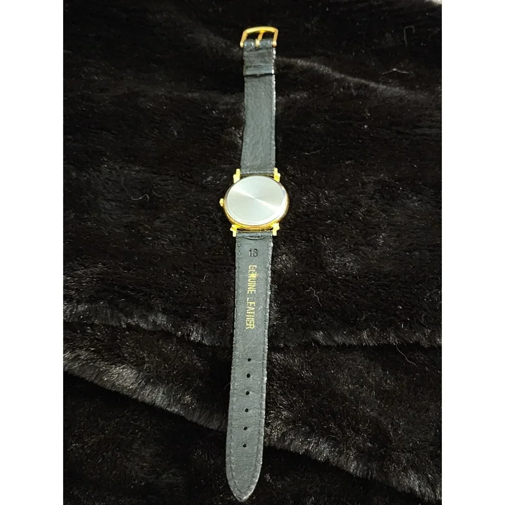 Vintage Disney Mickey & Minnie Mouse Watches Running Leather Band His & Hers Y2K
